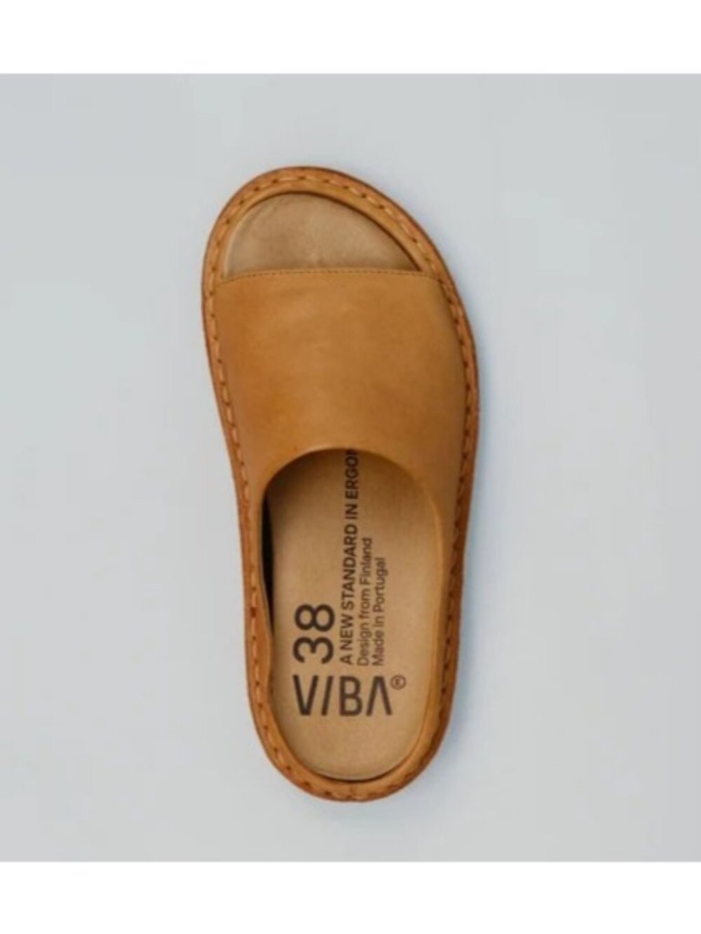 NEW VIBAe Saint Tropez Leather Sandals Dad 90s Boho Chic Minimalist Womens 38